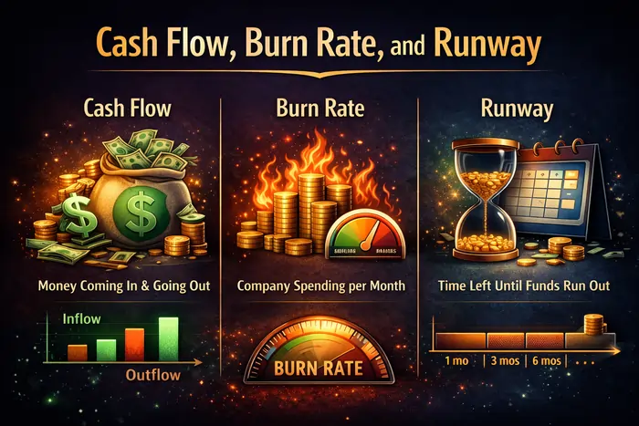 Cash Flow, Burn Rate, and Runway