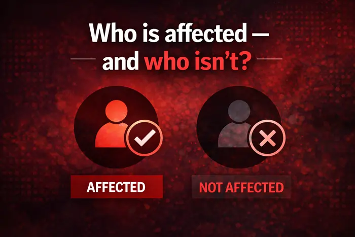 Who is affected – and who isn’t?
