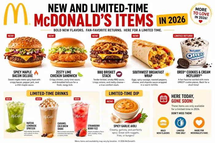 New and Limited-Time McDonald’s Items