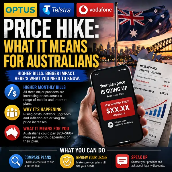 Optus, Telstra, Vodafone Price Hike