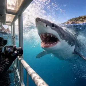 Great White Shark, Great White Shark encounter in Australia, Great White Shark caught on camera